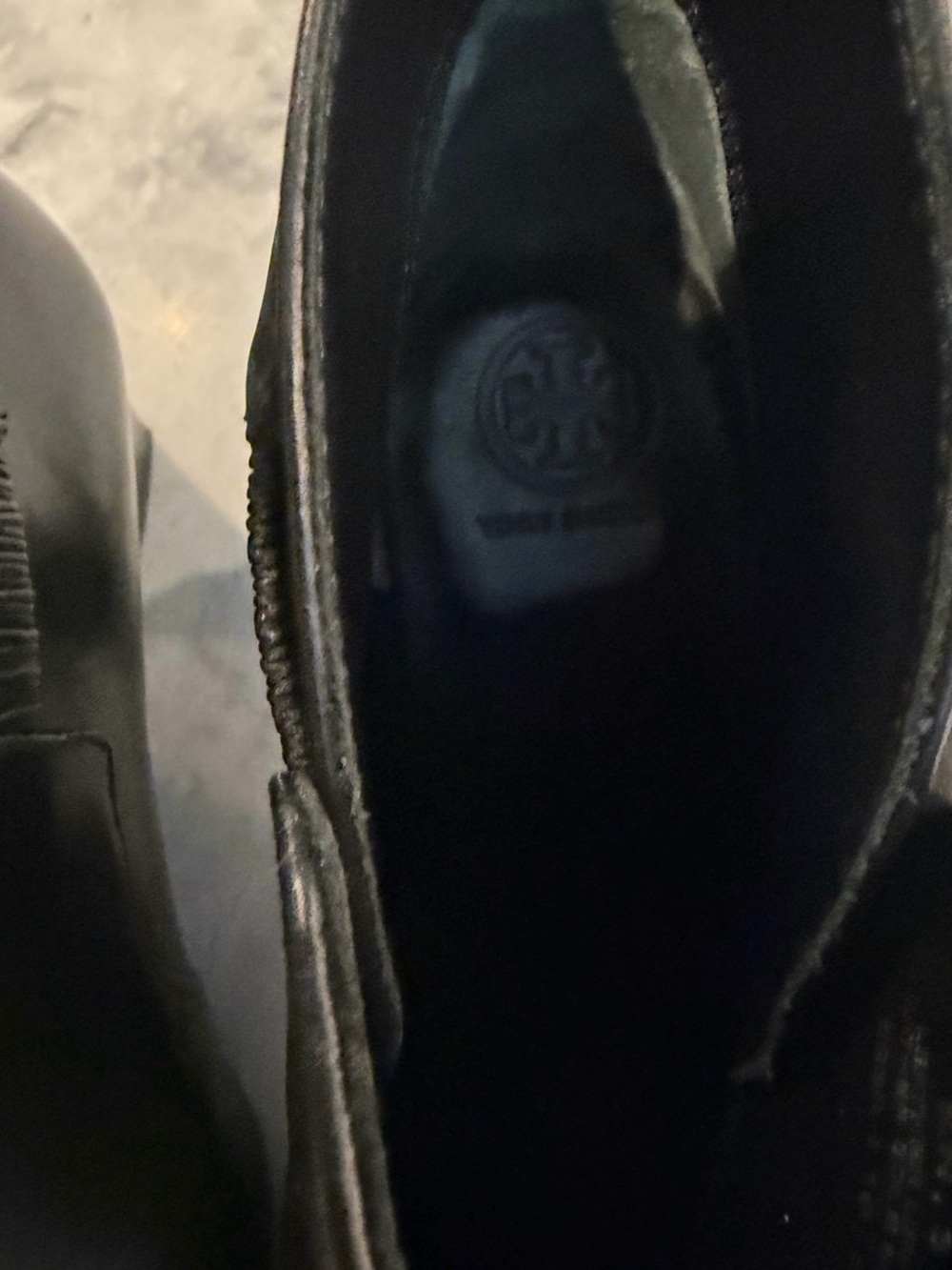 Tory Burch Womens 7 Black Leather Logo Ankle Booties Silver Hardware - Picture 6 of 10